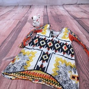 Yo Baby MultiColor Geometric Dress